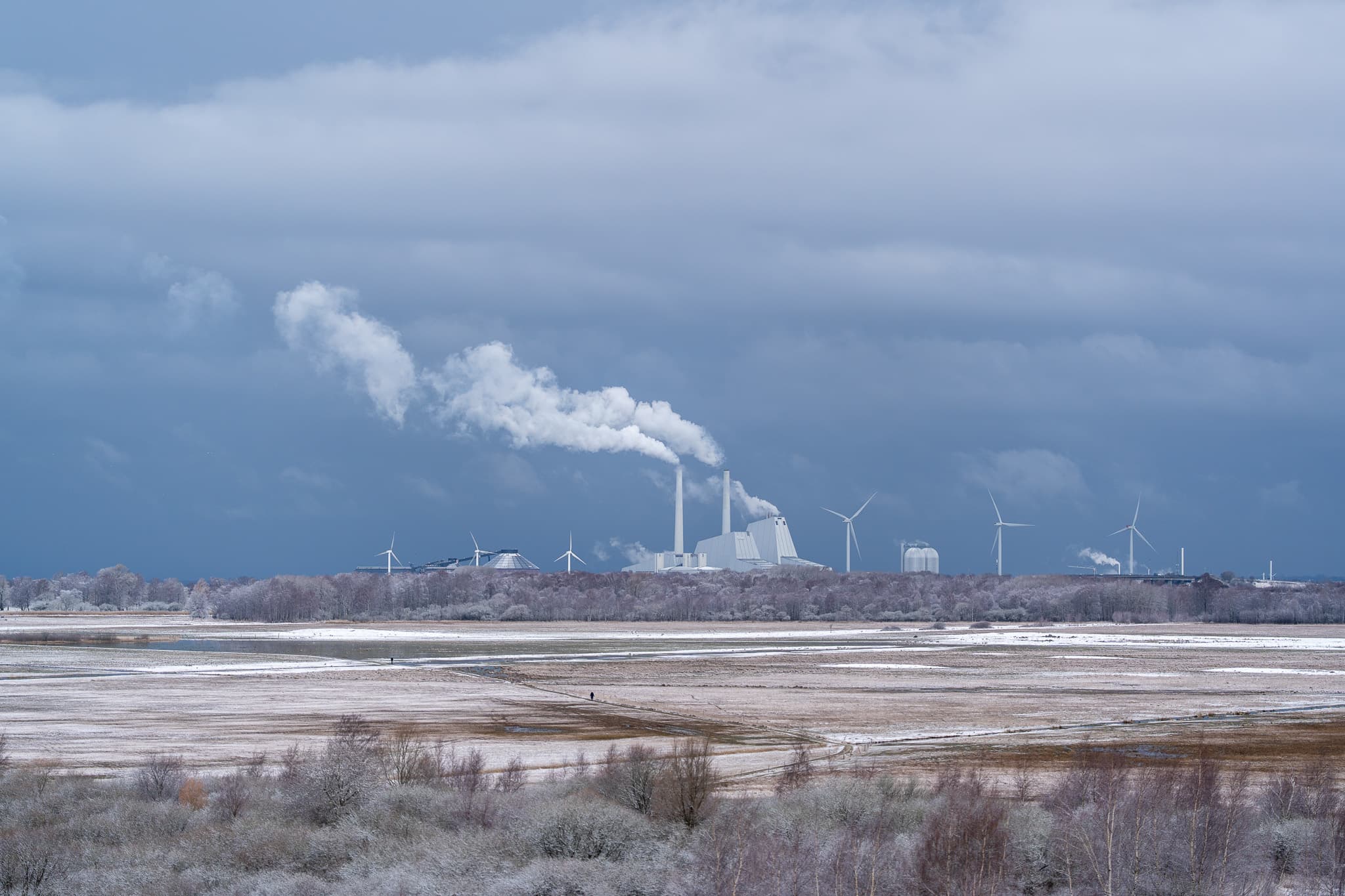 Avedøre Power Station in winter